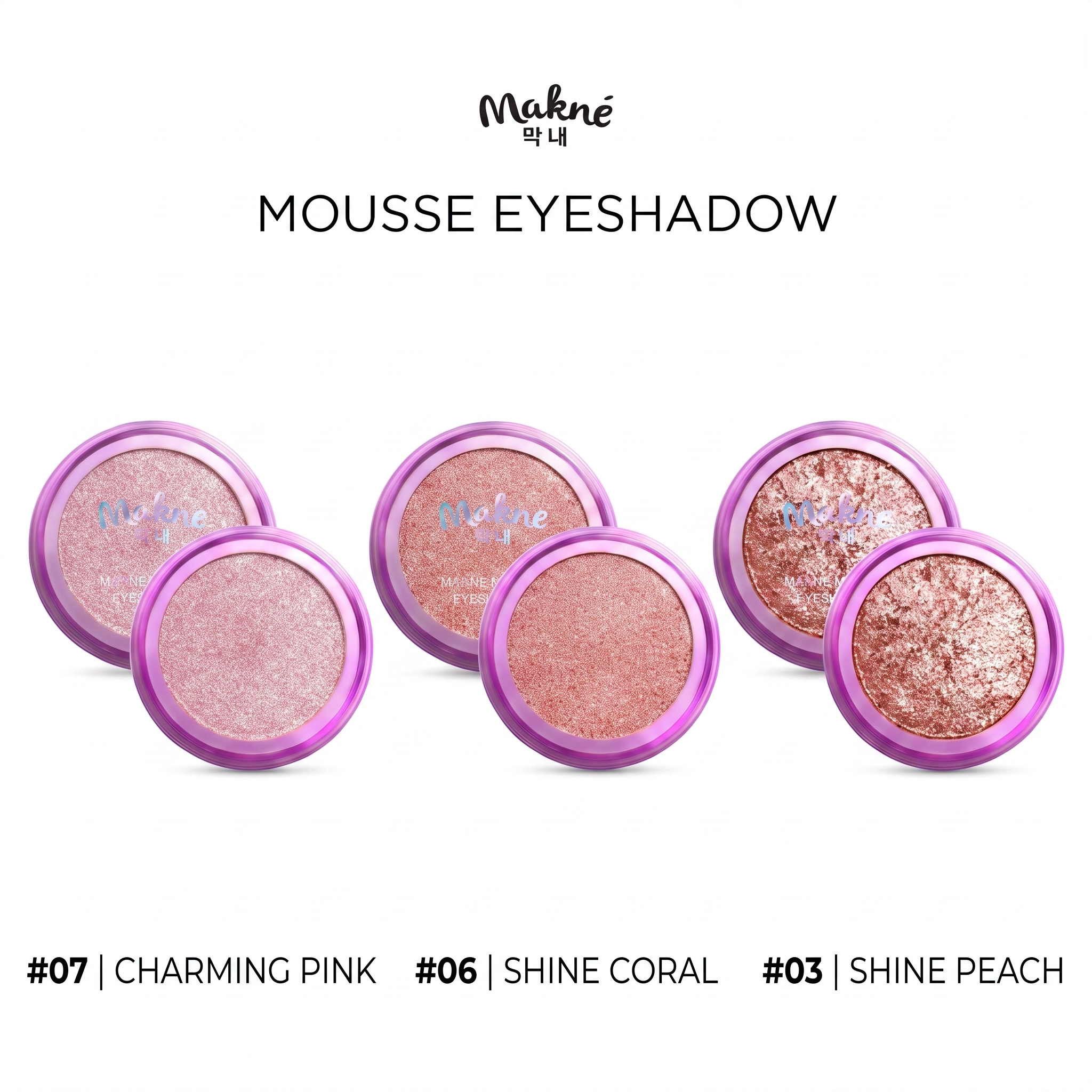 Pink Coral Trio — Charming Pink + Shine Coral + Shine Peach